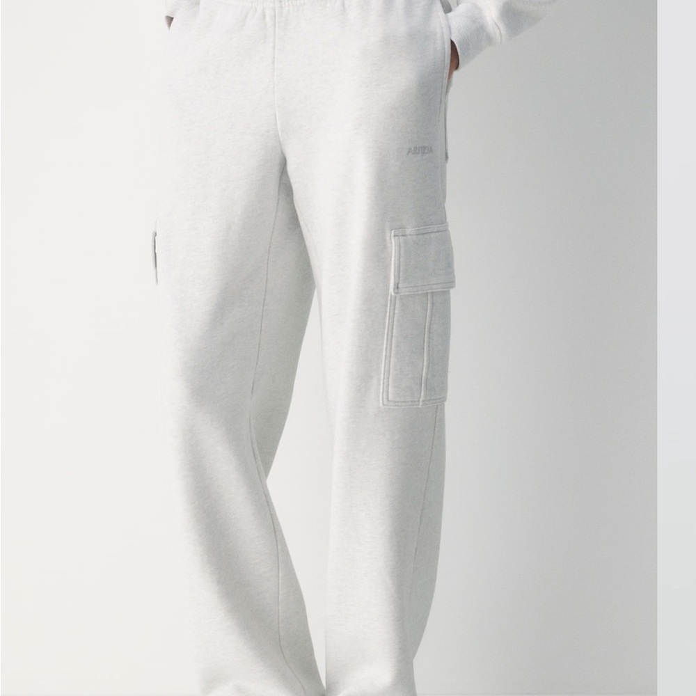 TNA Heather Cloud White Cargo Sweat